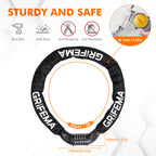 GRIFEMA GA1201-12 Bike Locks High Security with 2 Keys, Bike Chain Lock Heavy Duty, 120cm Bicycle/Cycling Locks for Bike Cycle, Moto, Door, Gate Fence, Black/White