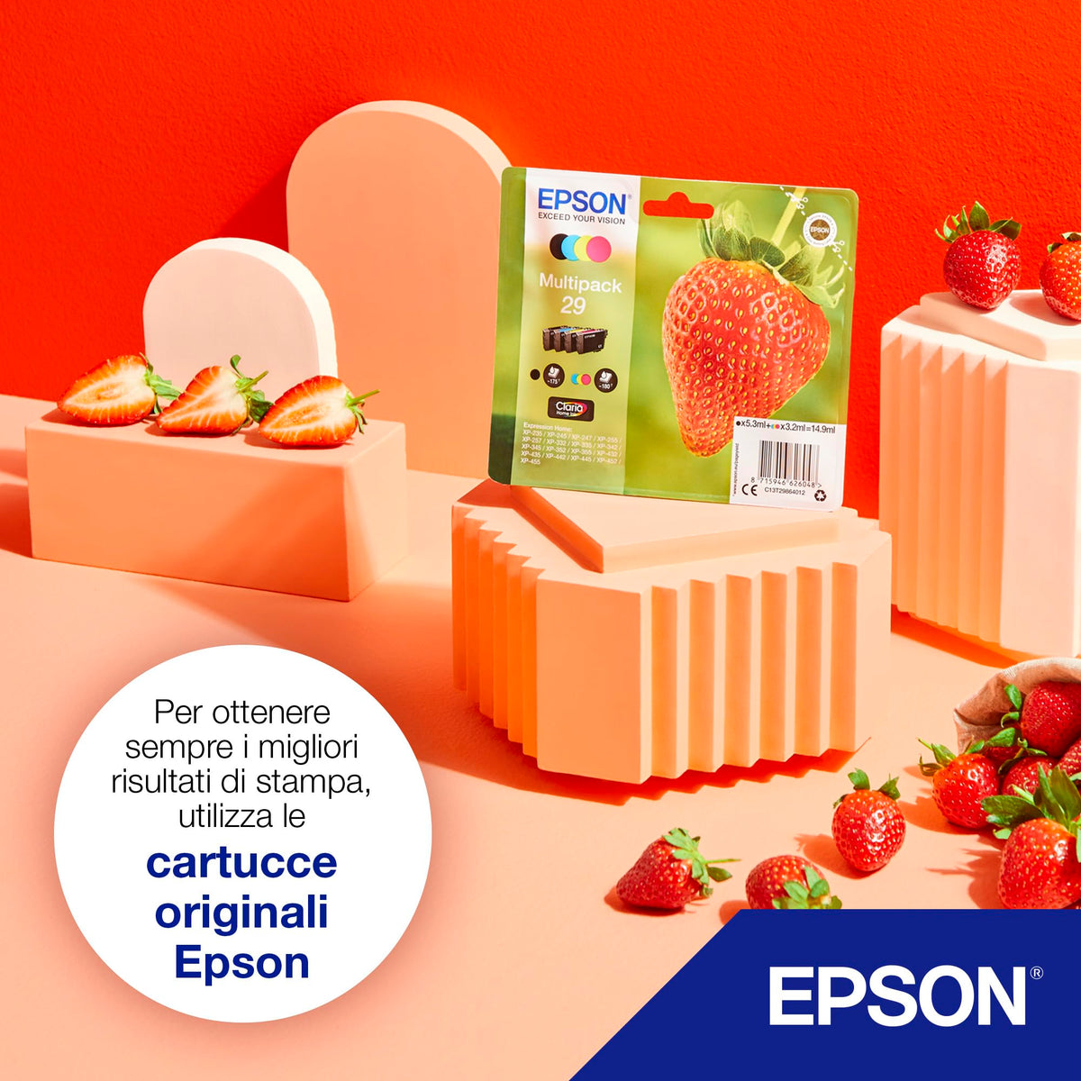 Epson 29XL Cyan Strawberry High Yield Genuine, Claria Home Ink