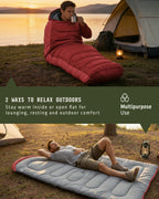 Voyager Sleeping Bag for Adults, Lightweight 3-4 Season Waterproof Camping