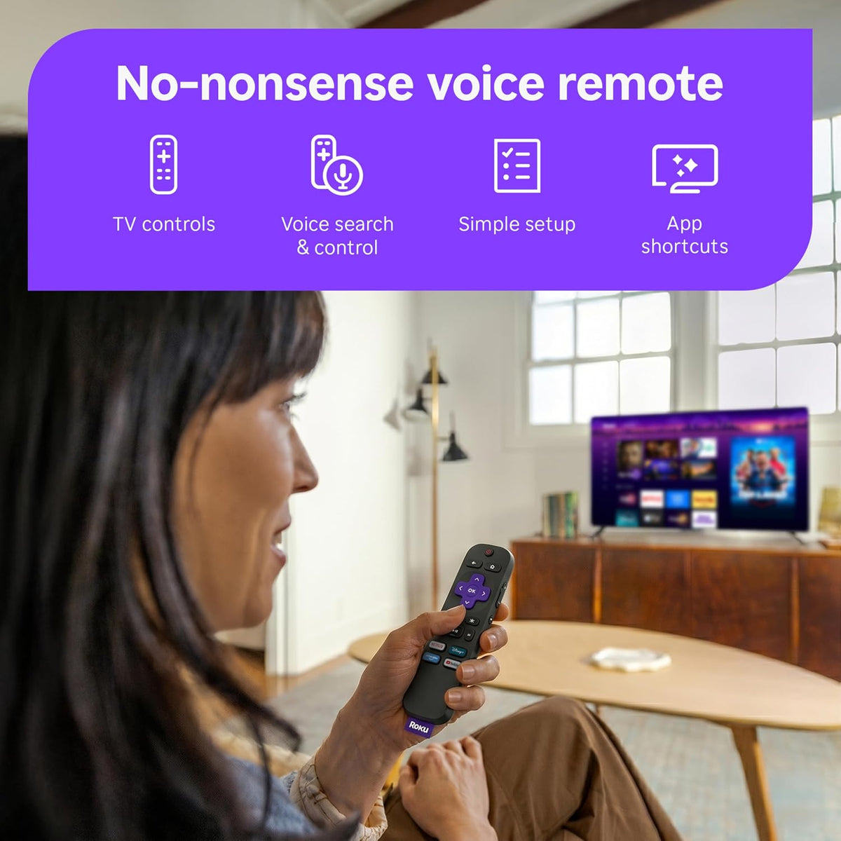 Roku Streaming Stick 4K with Voice Remote - HDR10+ & Dolby Vision