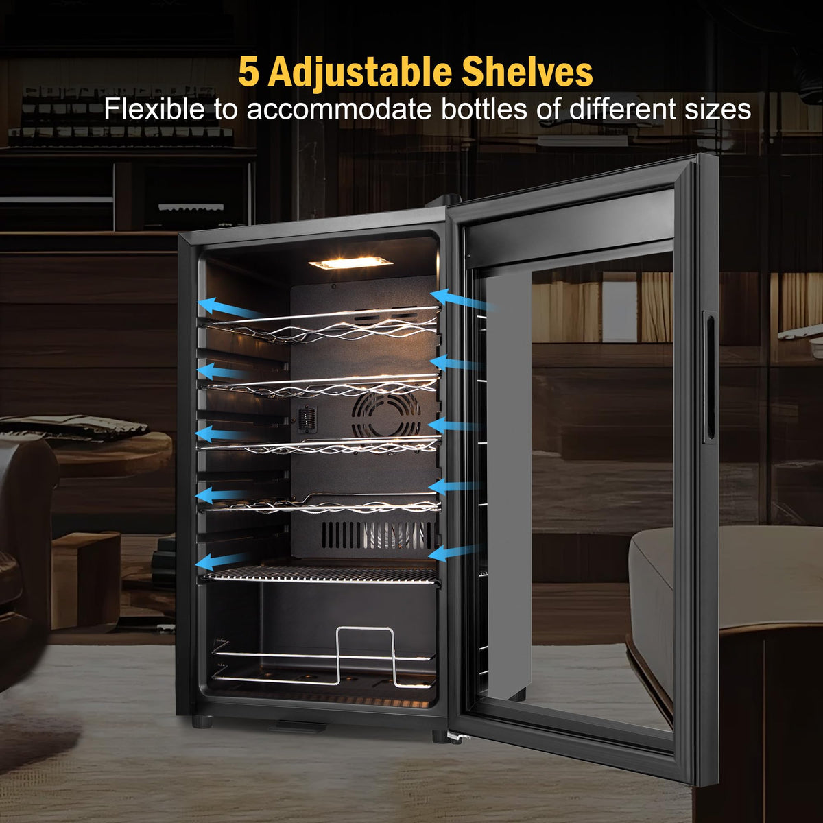 24" Dual Zone Wine and Beverage Refrigerator, Under Counter with Glass Door