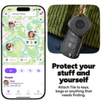 Life360 Tile - Bluetooth Tracker, Keys Finder and Item Locator for Keys, Bags and More. Phone Finder. Both iOS and Android Compatible. 1-Pack (Black)