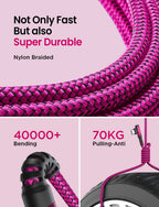 Samsung USB C Charger Cable, 2 Pack 2M Fast Charge, Right Angle Nylon Braided Type C Cable Compatible with S10 S9, Huawei, Google Pixel, Sony Xperia, LG