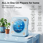 Gueray CD Player Portable Bluetooth Desktop CD Players for Home