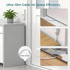 Flat Plug Power Strip, Ultra Thin Flat Extension Cord - 12 Outlets 3 Sides