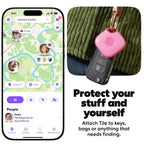 Life360 Tile - Bluetooth Tracker, Keys Finder and Item Locator for Keys, Bags and More. Phone Finder. Both iOS and Android Compatible. 1-Pack (Black)