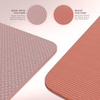 Yogii Yoga Mat - Non-Slip 6mm Thick TPE & Travel-friendly Yoga Mat - Perfect for Home & Gym Exercise Fitness & Pilates - With Laser Alignment Guides for Men & Women