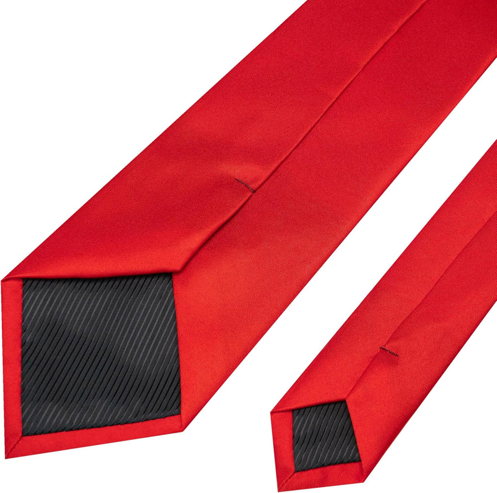 RBOCOTT Solid Color Tie Mens Necktie for Business and Wedding Party