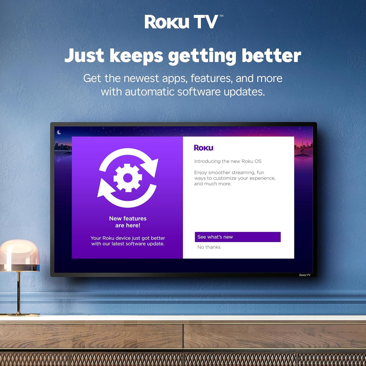 Hisense 55" Class E6SR Series Hi-QLED 4K UHD Smart Roku TV (55E6SR, 2026 Model) - Dolby Vision, Game Mode Plus, VRR, ALLM, DTS Virtual:X, Apple AirPlay, Compatible with Alexa and Google Assistant