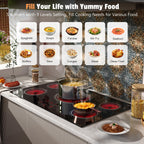 2 Burner Electric Cooktop 110V, 2000W Shard Power