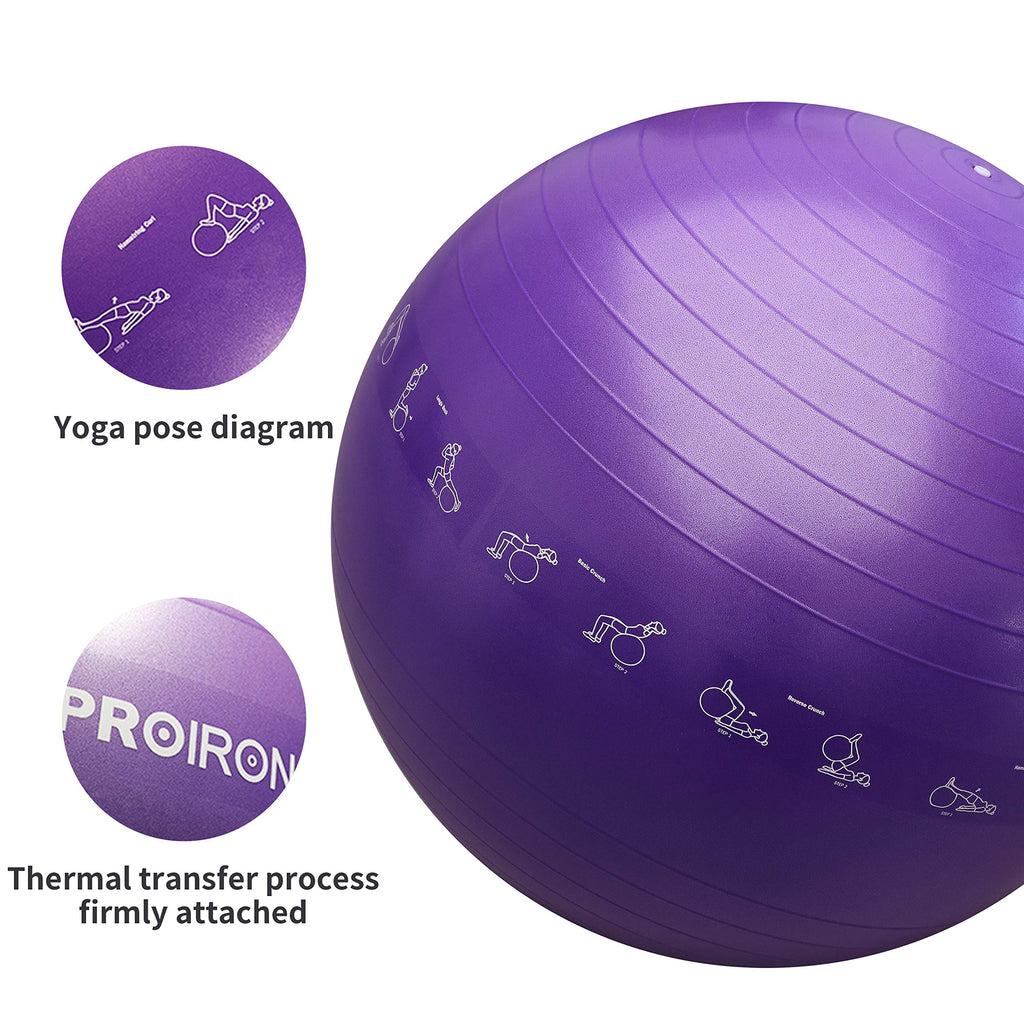 PROIRON Extra Thick Exercise Pregnancy Ball 55cm 65cm 75cm