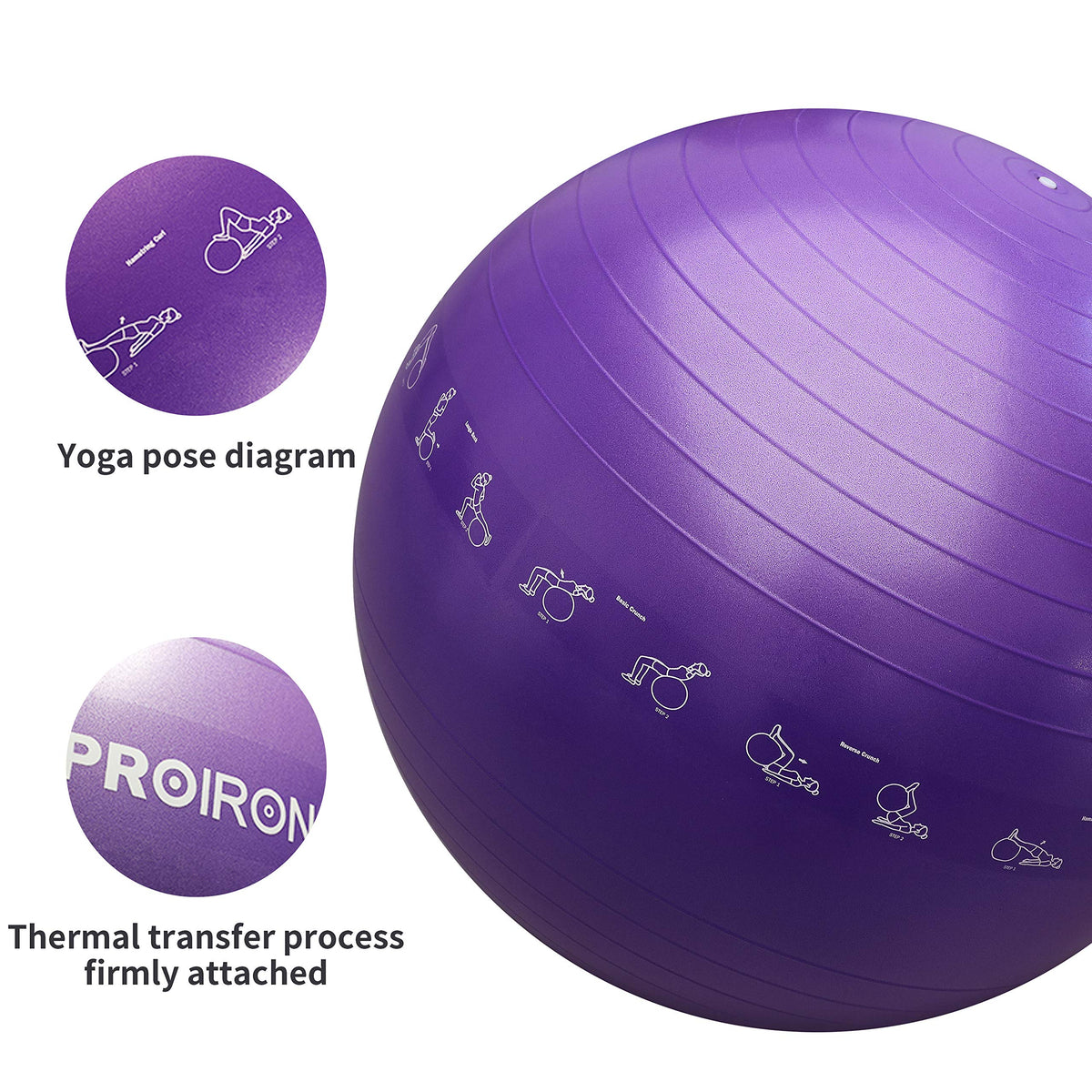 PROIRON Extra Thick Exercise Pregnancy Ball 55cm 65cm 75cm