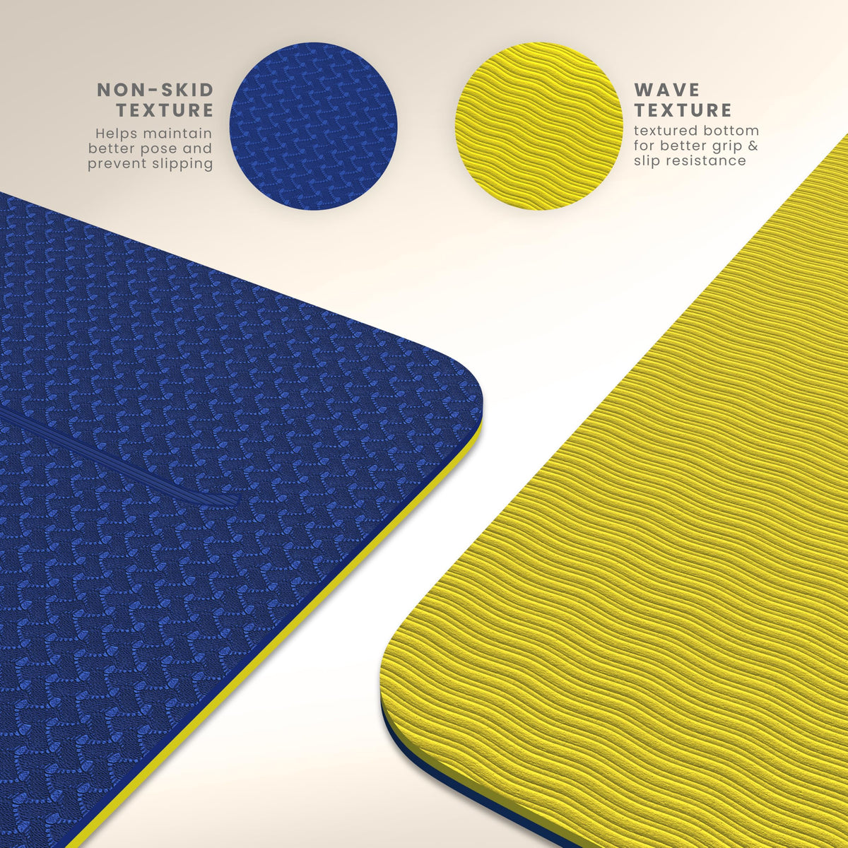 Yogii Yoga Mat - Non-Slip 6mm Thick TPE & Travel-friendly Yoga Mat - Perfect for Home & Gym Exercise Fitness & Pilates - With Laser Alignment Guides for Men & Women