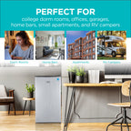 BLACK+DECKER 2.5 Cu. Ft. Compact Refrigerator, BCRK25V, Stainless Look