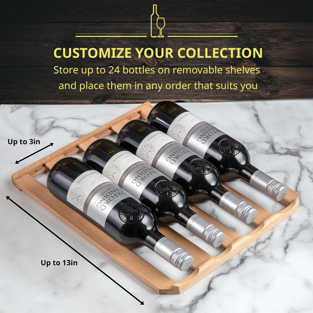 SCHMÉCKÉ 12 Bottle Compressor Wine Cooler Refrigerator w/Lock - Large Freestanding Wine Cellar For Red, White, Champagne or Sparkling Wine - 41f-64f Digital Temperature Control Fridge Stainless Steel