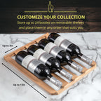 SCHMÉCKÉ 12 Bottle Compressor Wine Cooler Refrigerator w/Lock - Large Freestanding Wine Cellar For Red, White, Champagne or Sparkling Wine - 41f-64f Digital Temperature Control Fridge Stainless Steel