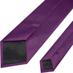 RBOCOTT Solid Color Tie Mens Necktie for Business and Wedding Party