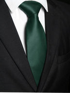 RBOCOTT Solid Color Tie Mens Necktie for Business and Wedding Party