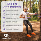 Coresteady Pull Up Bands & Resistance Bands - Heavy Duty Loop Band for Men & Women - Build Fit Power & Muscle - Training, Fitness Assist Pull Ups & Gym Exercise