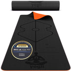 Yogii Yoga Mat - Non-Slip 6mm Thick TPE & Travel-friendly Yoga Mat - Perfect for Home & Gym Exercise Fitness & Pilates - With Laser Alignment Guides for Men & Women
