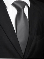RBOCOTT Solid Color Tie Mens Necktie for Business and Wedding Party