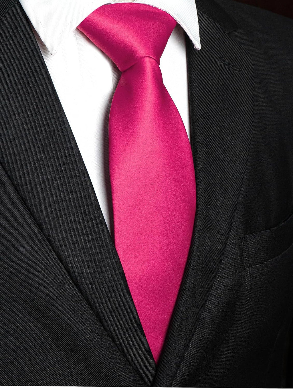 RBOCOTT Solid Color Tie Mens Necktie for Business and Wedding Party