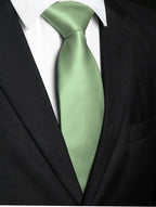 RBOCOTT Solid Color Tie Mens Necktie for Business and Wedding Party