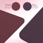 Yogii Yoga Mat - Non-Slip 6mm Thick TPE & Travel-friendly Yoga Mat - Perfect for Home & Gym Exercise Fitness & Pilates - With Laser Alignment Guides for Men & Women