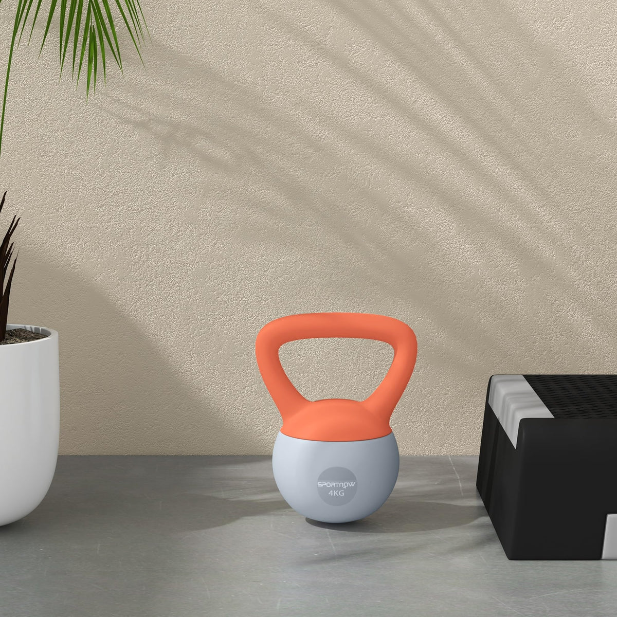 SPORTNOW 4/6/8/10/12kg Soft Kettlebell with Non Slip Handle Grey