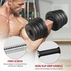 Yaheetech 30KG/25KG/20KG/15KG Adjustable Dumbbells Weight Set for Men/Women