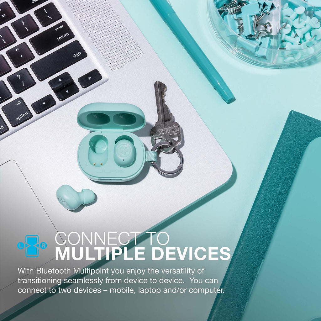 JLab JBuds Mini True Wireless Earbuds, Bluetooth Multipoint, Charcoal Black