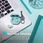 JLab JBuds Mini True Wireless Earbuds, Bluetooth Multipoint, Charcoal Black