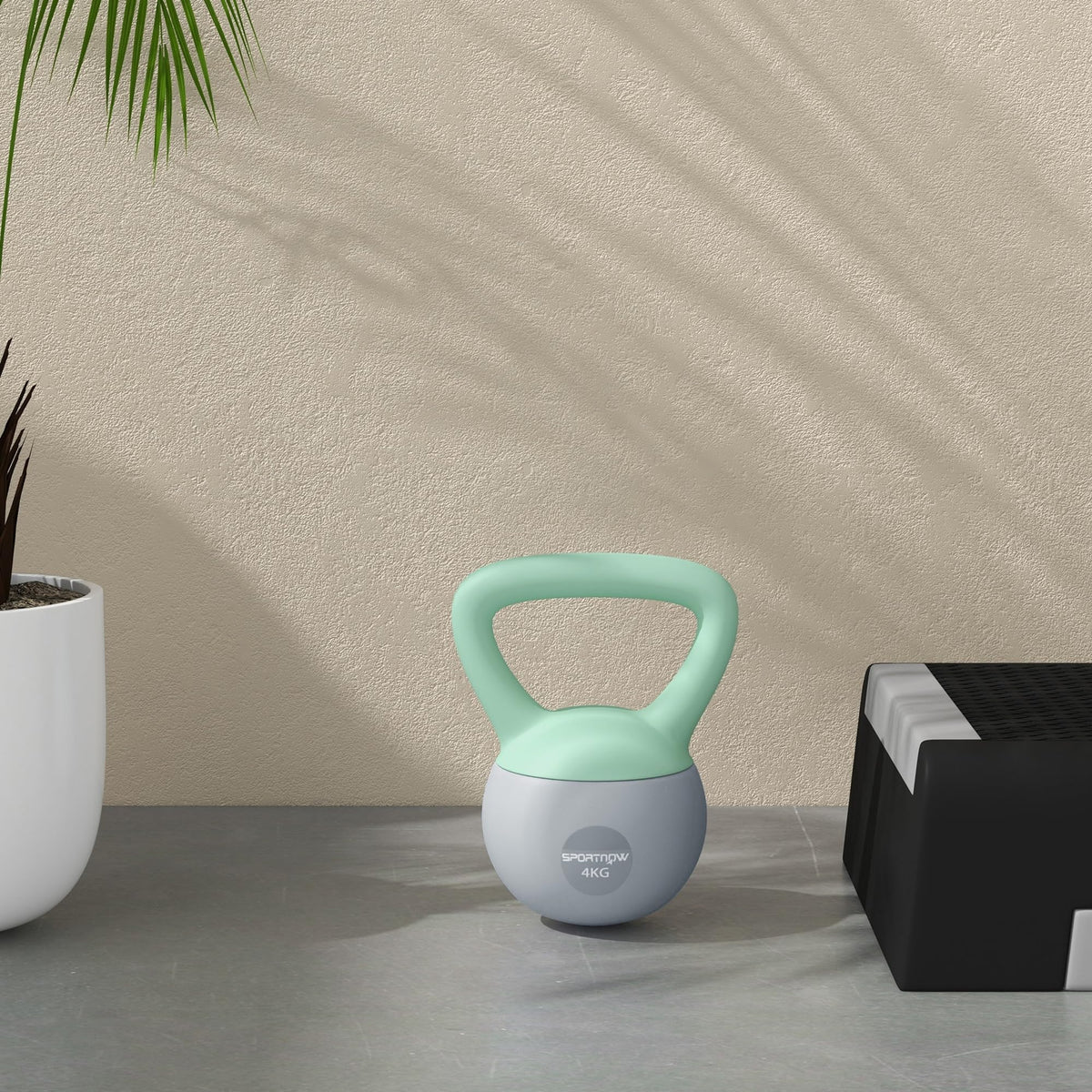 SPORTNOW 4/6/8/10/12kg Soft Kettlebell with Non Slip Handle Grey
