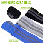 CFX Resistance Bands Set, Exercise Bands with Non-Slip Design for HIPS & Glutes, 3 Levels Workout Bands for Women and Men, Booty Bands for Home Fitness, Yoga, Pilates