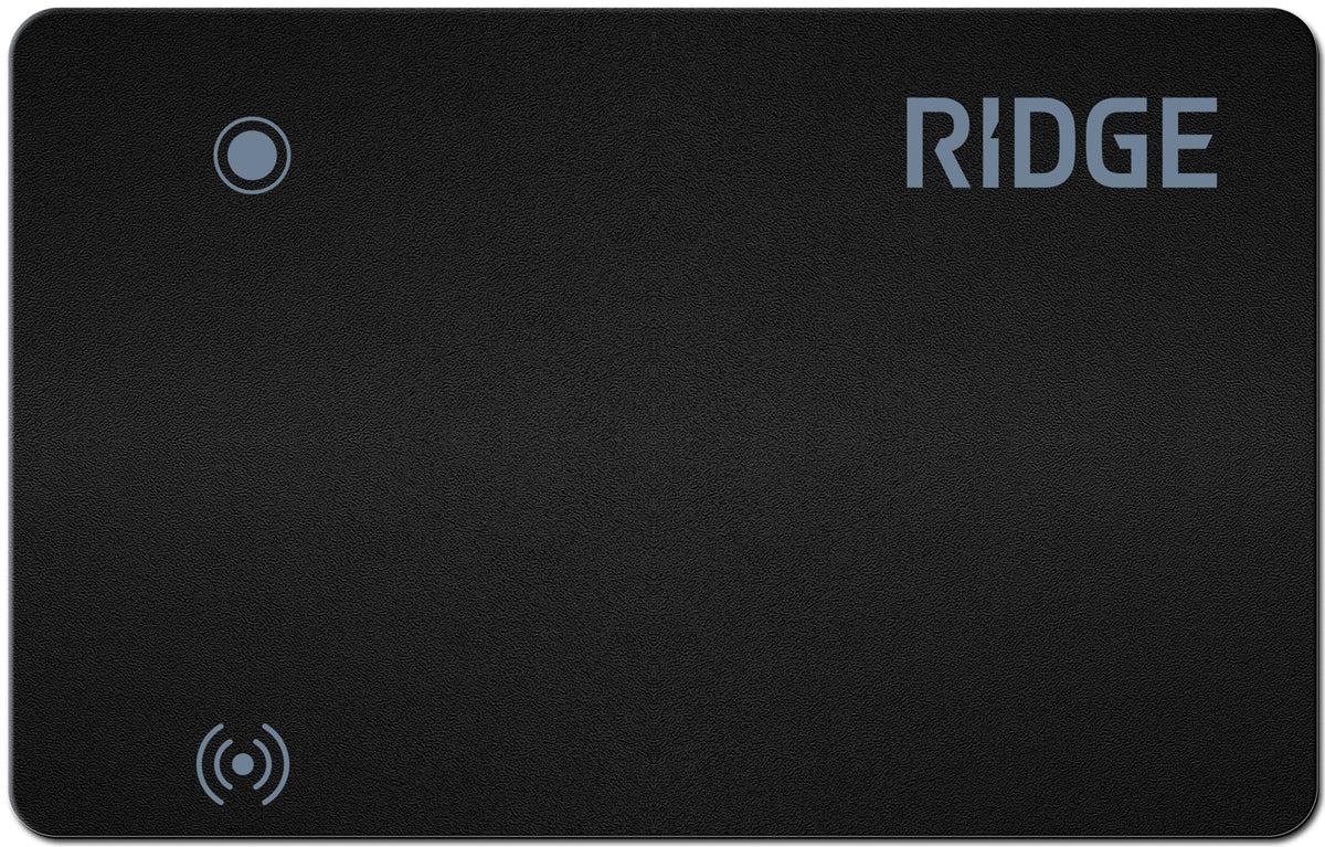 Ridge Tracker Card Compatible with Apple Find My, Compatible with Android Slim Tracking Card - Wallet Finder, Item Locator for Luggage Tags, Passports, Phone - MFi Certified, IP68 Water Resistance