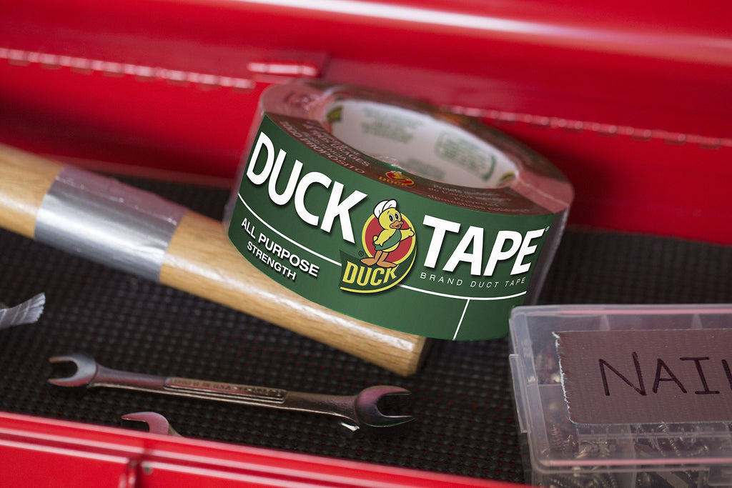 Duck Tape Original White Duct Tape, 50mm x 5m Heavy Duty, Waterproof Gaffer, Gaffa Sticky Tape, Strong Adhesive Cloth Repair Tape, Suitable for Packing boxes, Moving House, Parcels or Packaging