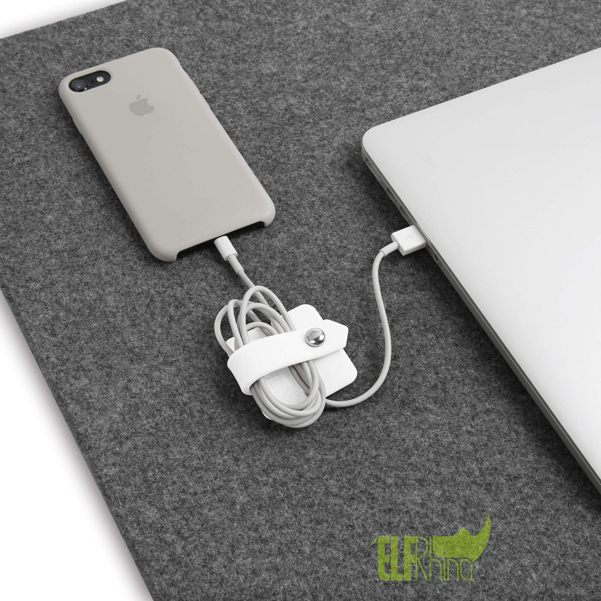 Portable Electronic Device Cover Cord Organizer for Earphones, Yellow