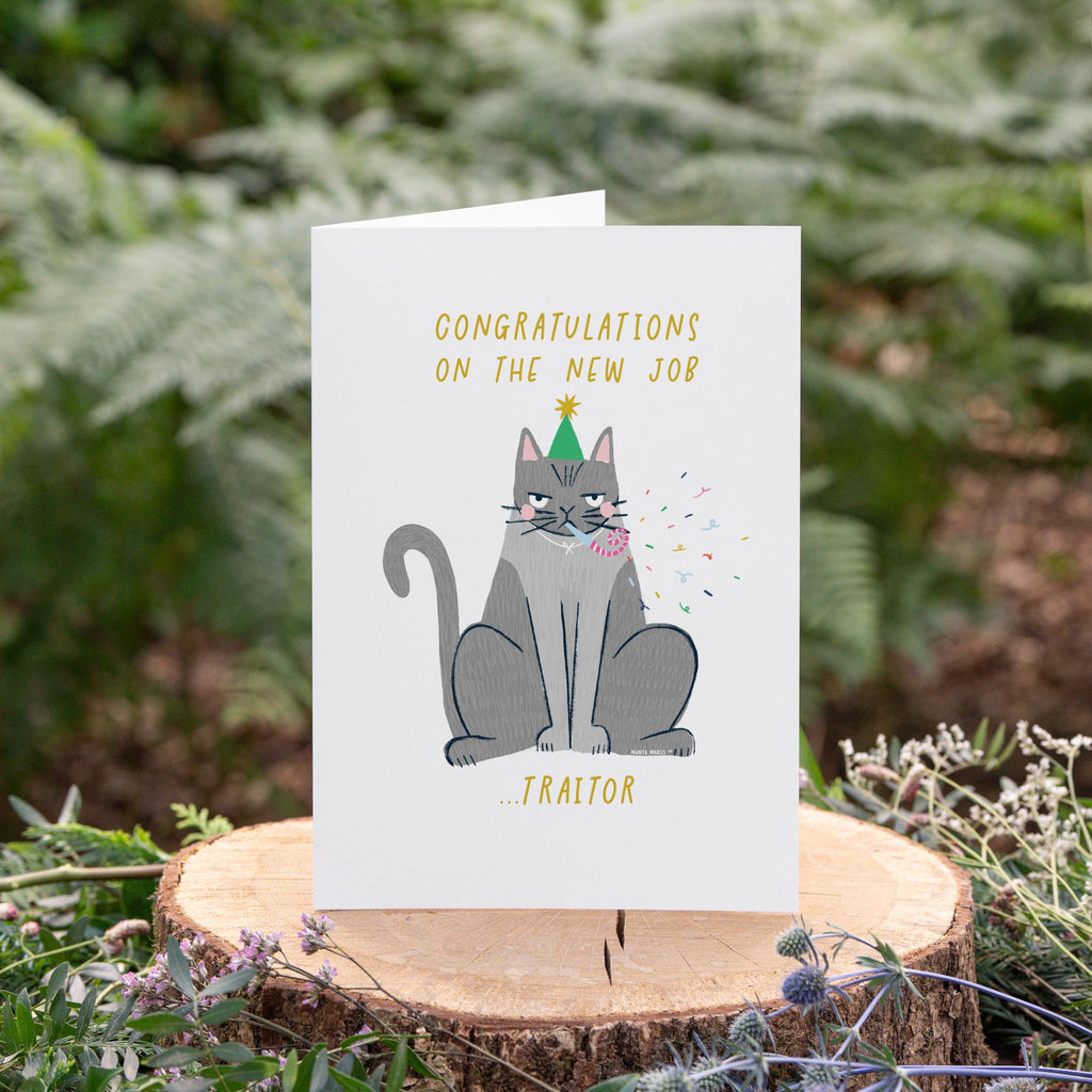 Manta Makes Leaving card goodbye good luck card, retirement new job card to go with sorry your leaving gifts for colleagues women or men