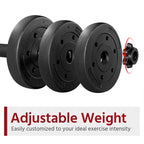Yaheetech 30KG/25KG/20KG/15KG Adjustable Dumbbells Weight Set for Men/Women