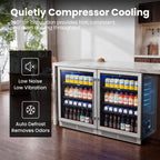 Yeego Beverage Refrigerator - 24 inch 180 Cans Beer Cooler with Glass Door