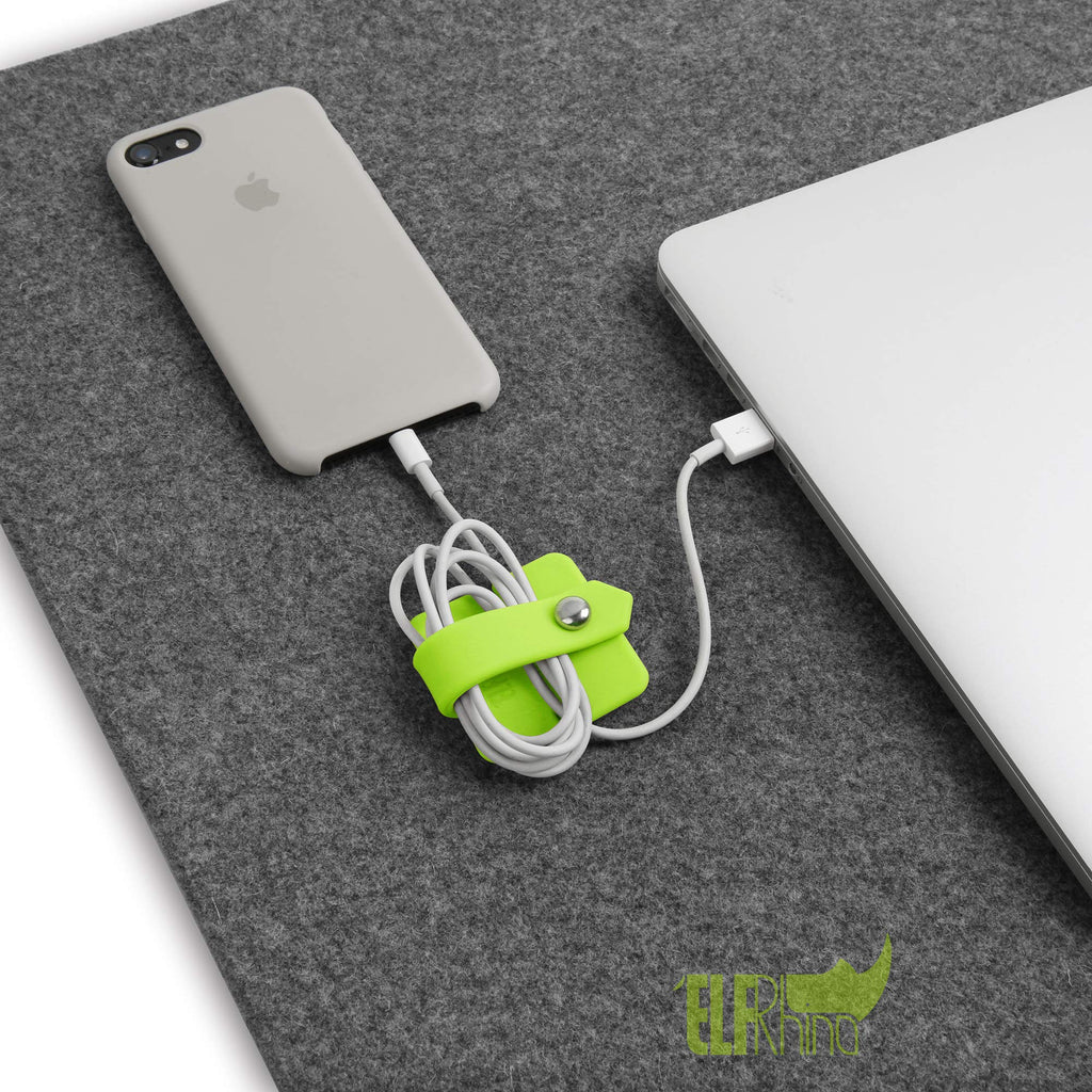 Portable Electronic Device Cover Cord Organizer for Earphones, Yellow