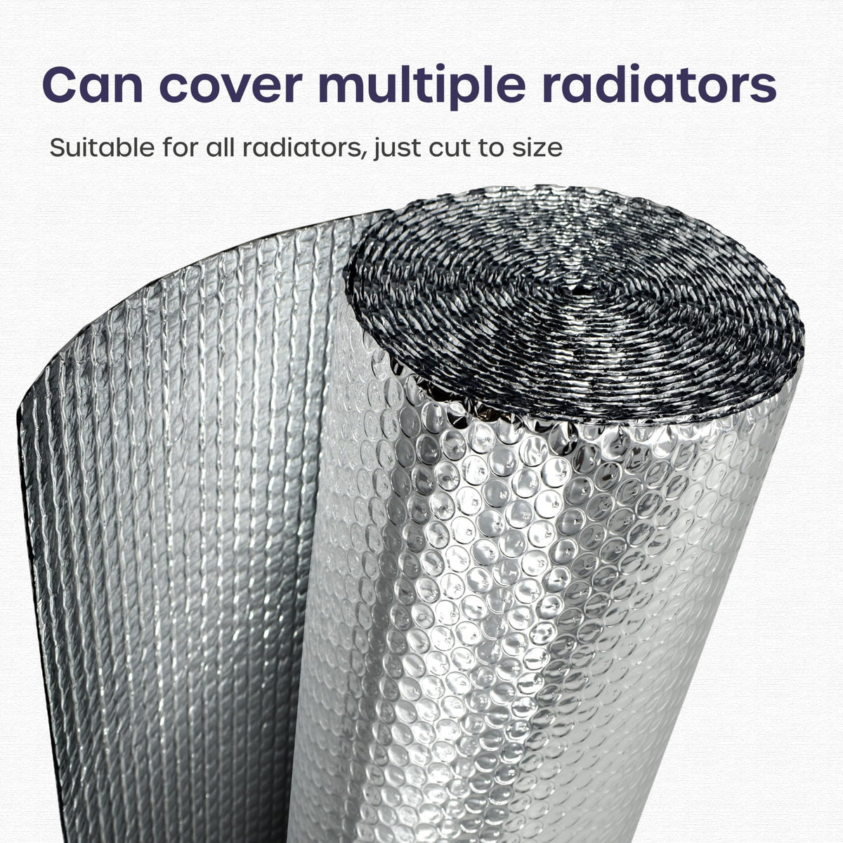 Radiator Foil 5m x 60cm - 1 Pack Folded Radiator Reflector Panels for Enhance Heat Efficiency - Energy Saving Insulation Foil and Radiator Heat Deflector for Home Heating with Adhesive Pads