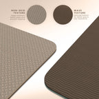 Yogii Yoga Mat - Non-Slip 6mm Thick TPE & Travel-friendly Yoga Mat - Perfect for Home & Gym Exercise Fitness & Pilates - With Laser Alignment Guides for Men & Women