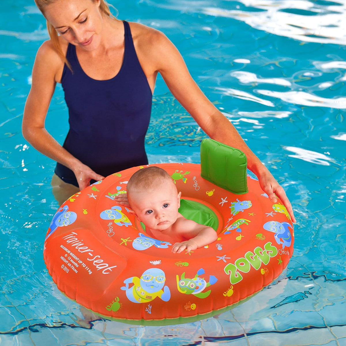 Zoggs Baby Zoggy Inflatable Trainer, Swim Seat