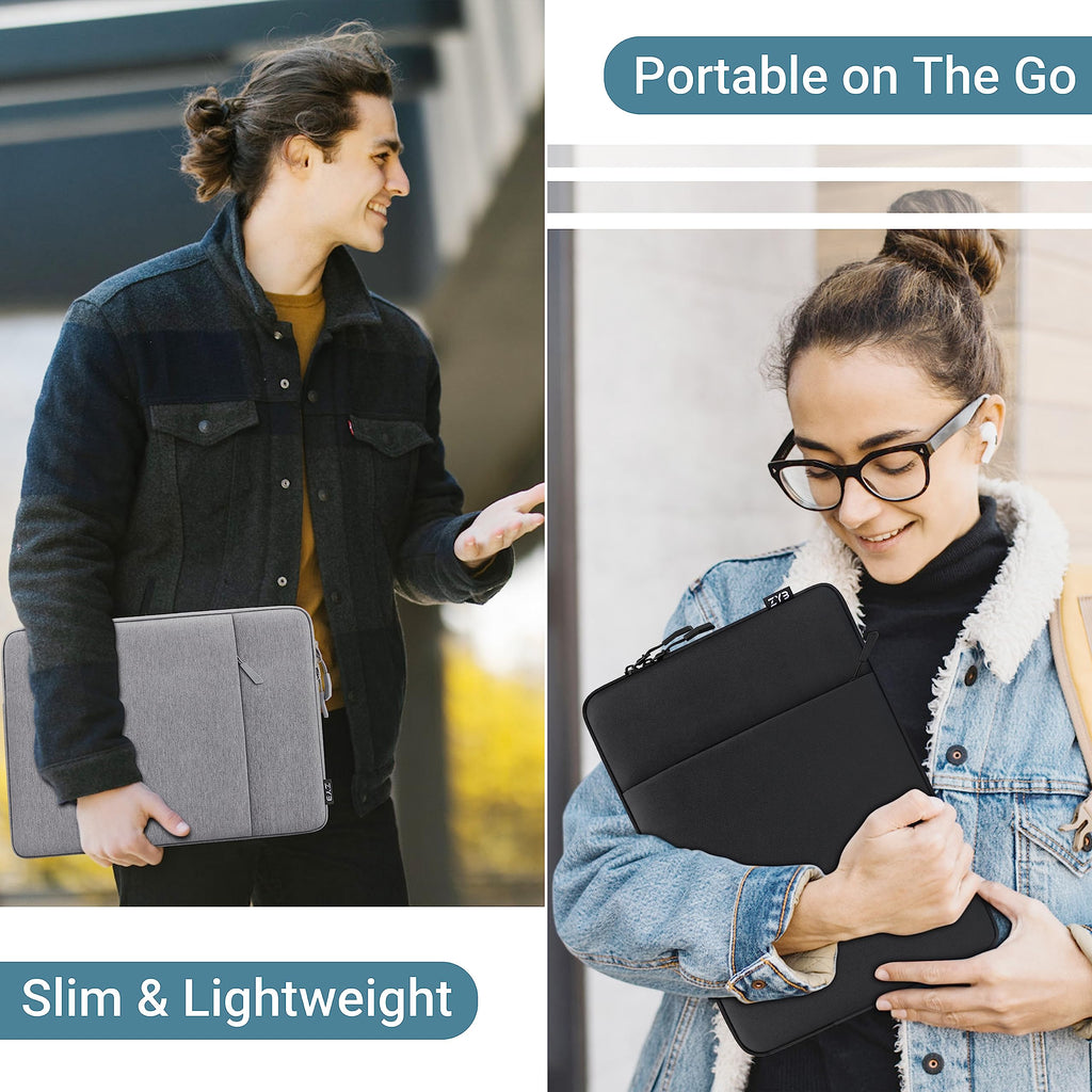 ZYB Laptop Sleeve 14 Inch, Waterproof Shockproof 14 Inch Laptop Case for 14" Notebook Lenovo Thinkpad IdeaPad, MacBook Air 15.3 2026-2023 M5 M4 M3 M2, 14" HP Dell Acer Chromebook Mac Pro 15-Black