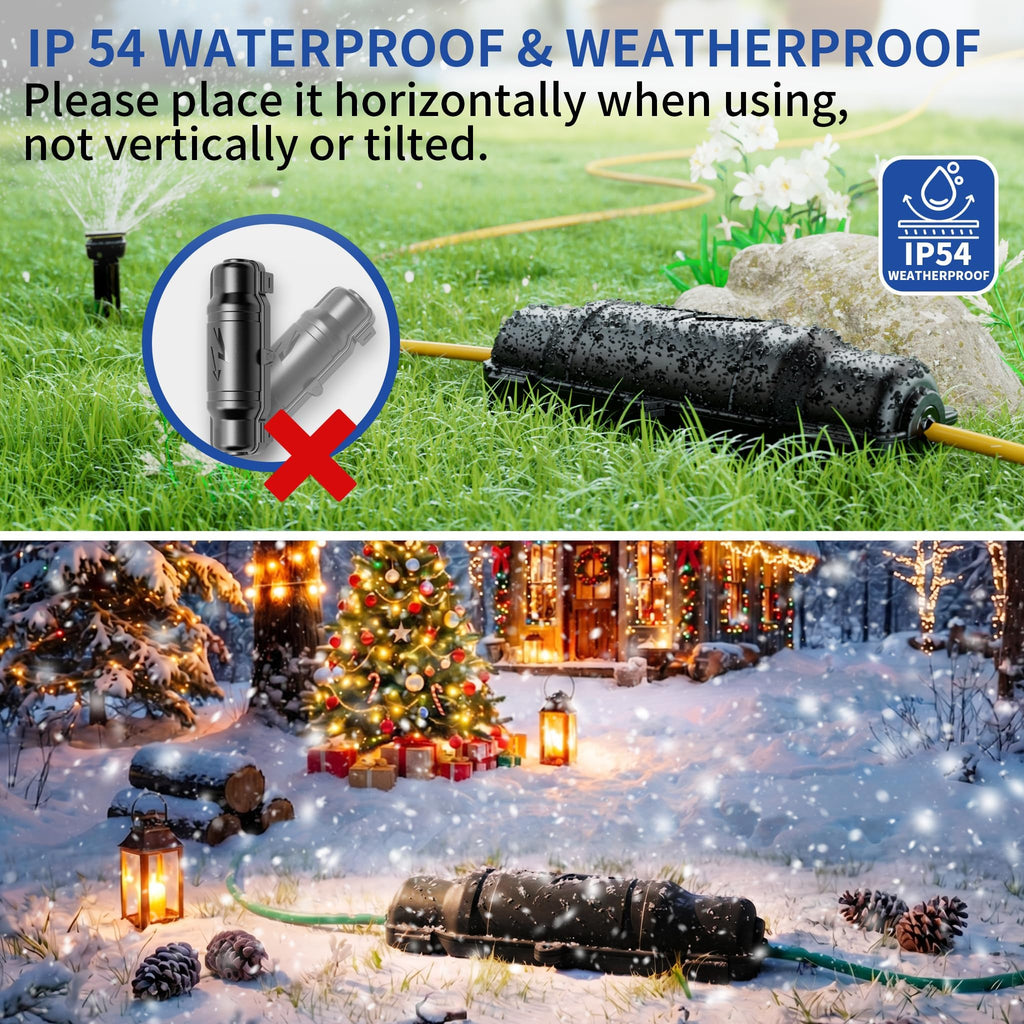 Outdoor Extension Cord Safety Cover, Black