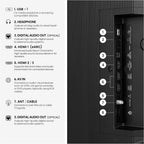 Hisense 55" Class E6SR Series Hi-QLED 4K UHD Smart Roku TV (55E6SR, 2026 Model) - Dolby Vision, Game Mode Plus, VRR, ALLM, DTS Virtual:X, Apple AirPlay, Compatible with Alexa and Google Assistant