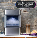 GE Profile Opal 2.0 Ultra Nugget Ice Maker with Scale Inhibiting Filter, Scoop Included, 38 lbs in 24 Hours, Pellet Ice Machine with WiFi & Smart Connected, Stone White