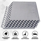 ComFy Mat Gym Flooring Mat, Foam Exercise Mats, Interlocking Puzzle EVA Floor Tiles, Non slip Rubber Cushion For Home Workout, Bonus Adhesives,24"X24"(60x60cm)