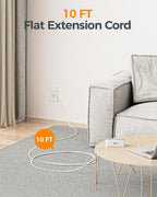 TESSAN Extension Cord 10 FT, Power Strip with 900J Surge Protection, Grey